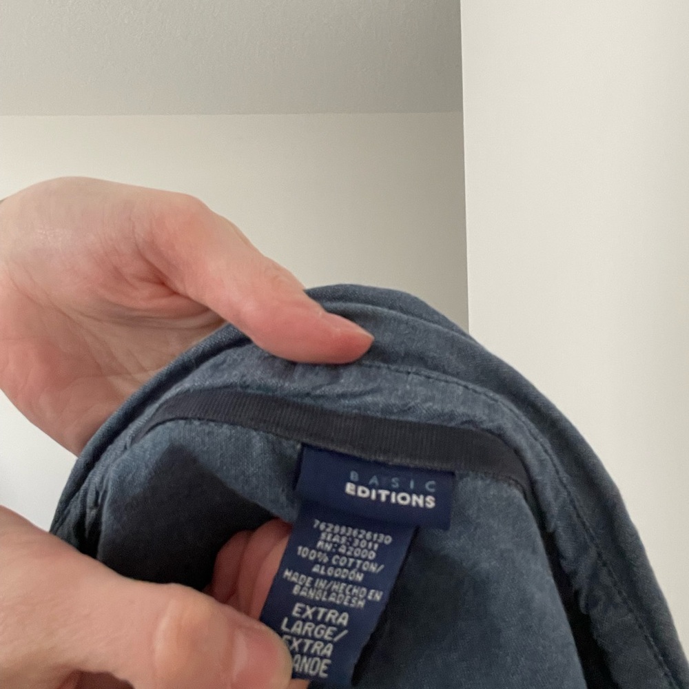 Basic Editions Blue Sleeveless Button-Down Cotton… - image 4